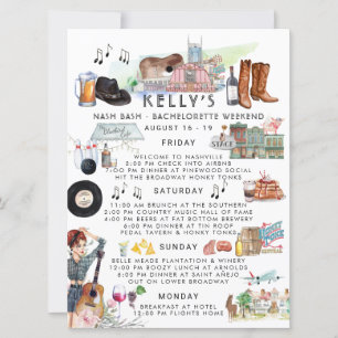 Bachelorette Weekend Itinerary   Nashville Kaart
