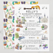 Bachelorette Weekend Itinerary | New Orleans Kaart (Voorkant / Achterkant)