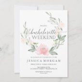 Bachelorette Weekend Itinerary Pastel Blush Kaart (Voorkant)