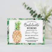 Bachelorette Weekend Itinerary Pineapple Tropisch Kaart (Staand voorkant)