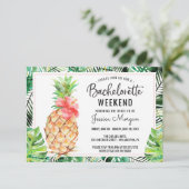 Bachelorette Weekend Itinerary Pineapple Tropisch Kaart (Staand voorkant)