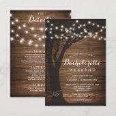 Bachelorette Weekend Itinerary Rustin Country Invi Kaart (Voorkant / Achterkant)