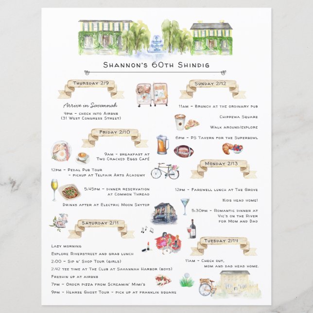 Bachelorette Weekend Itinerary | Savannah, Georgië (Voorkant)