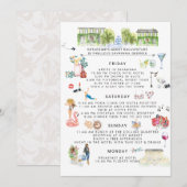 Bachelorette Weekend Itinerary | Savannah, Georgië Kaart (Voorkant / Achterkant)