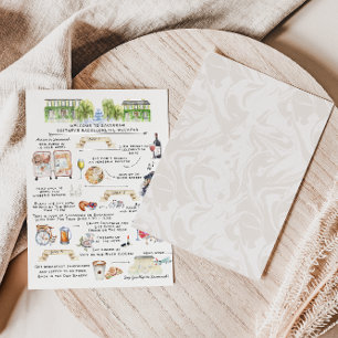 Bachelorette Weekend Itinerary   Savannah, Georgië Uitnodiging Briefkaart