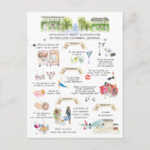 Bachelorette Weekend Itinerary | Savannah, Georgië Uitnodiging Briefkaart (Voorkant)