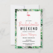 Bachelorette Weekend Itinerary Tropical Flamingo Kaart (Voorkant)