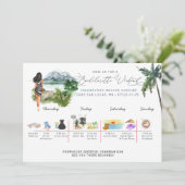 Bachelorette Weekend Itinerary | Tropische palm  Kaart (Staand voorkant)