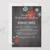 Bachelorette Weekend Itinerary Winter Chalkboard Kaart (Voorkant)