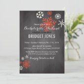 Bachelorette Weekend Itinerary Winter Chalkboard Kaart (Staand voorkant)