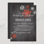 Bachelorette Weekend Itinerary Winter Chalkboard Kaart (Voorkant / Achterkant)