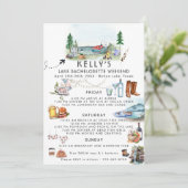 Bachelorette Weekend Itinerary | Zomerkamp Kaart (Staand voorkant)