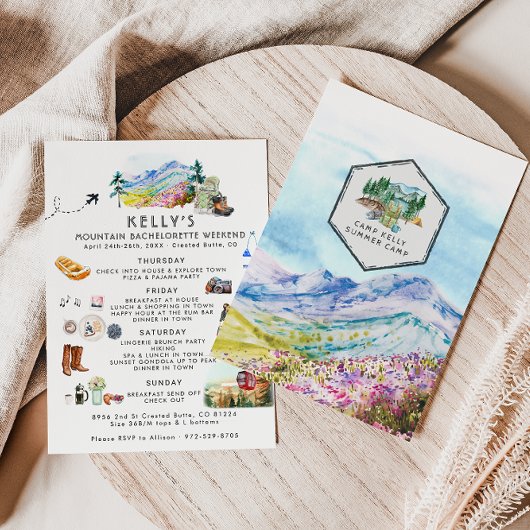 Bachelorette Weekend Itinerary | Zomerkamp Kaart