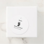 Bachelorette weekend kokosboom club voeg naam toe  bedankjes labels (In situ)