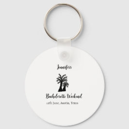 Bachelorette weekend kokosboom club voeg naam toe  sleutelhanger