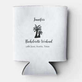 Bachelorette weekend kokospalm club voeg naam toe  blikjeskoeler