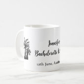 Bachelorette weekend kokospalm club voeg naam toe  koffiemok (Voorkant links)