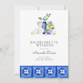 Bachelorette Weekend Lemon Mediterranean Tiles Kaart (Voorkant)