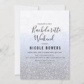 Bachelorette Weekend Lichtblauw Uitnodiging (Voorkant)