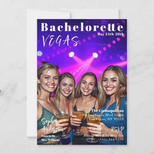 Bachelorette Weekend Magazine Hoesje Kaart (Voorkant)