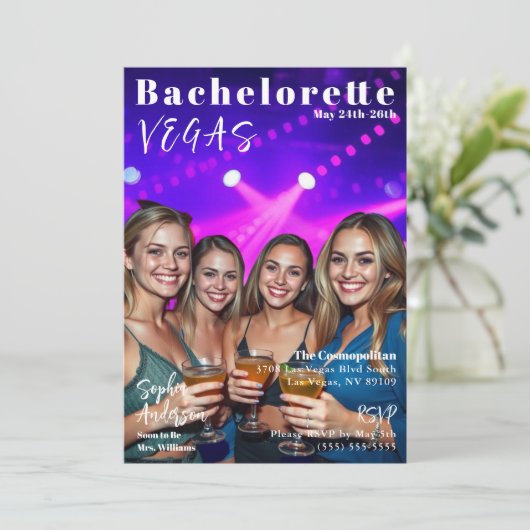 Bachelorette Weekend Magazine Hoesje Kaart (Staand voorkant)