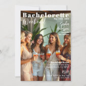 Bachelorette Weekend Magazine Hoesje Uitnodiging (Voorkant)