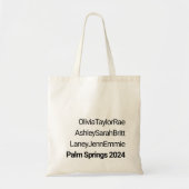 Bachelorette Weekend Meisjes Trip Multi Naam Tote Bag (Voorkant)