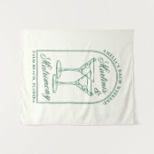 Bachelorette-weekend met Martinis & Huwelijk Wandkleed (Voorkant (horizontaal))