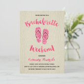 Bachelorette Weekend met Pink Faux Glitter Kaart (Staand voorkant)