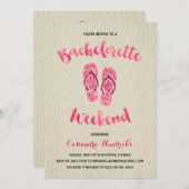 Bachelorette Weekend met Pink Faux Glitter Kaart (Voorkant / Achterkant)
