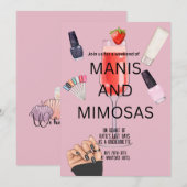 Bachelorette-weekend nagellak & Mimosas Kaart (Voorkant / Achterkant)