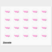 Bachelorette Weekend (officieel/roze) Ronde Sticker (Vel)