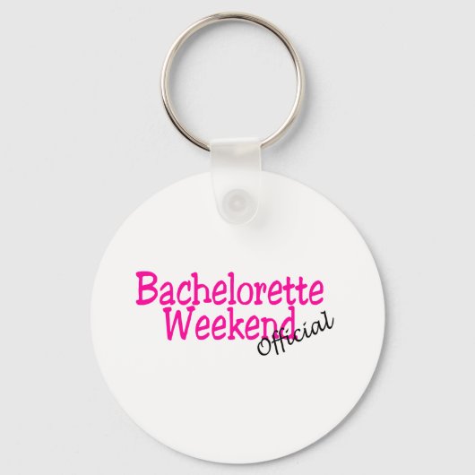 Bachelorette Weekend (officieel/roze) Sleutelhanger (Voorkant)