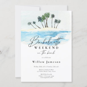 Bachelorette Weekend op de Beach Uitnodiging