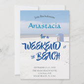 Bachelorette Weekend op het strand gepersonaliseer Kaart (Voorkant)