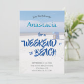 Bachelorette Weekend op het strand gepersonaliseer Kaart (Staand voorkant)