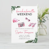 Bachelorette Weekend Palm Beach uitnodiging (Staand voorkant)