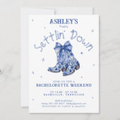 Bachelorette Weekend Party Blue Kaart (Voorkant)