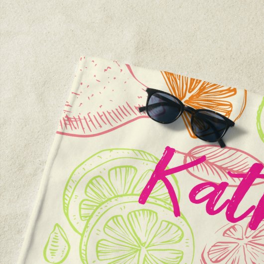 Bachelorette weekend party bruidsmeisje Lemon Strandlaken (In situ)