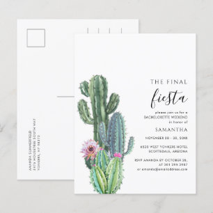 Bachelorette Weekend Party Cactus Succulents Uitnodiging Briefkaart