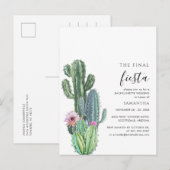 Bachelorette Weekend Party Cactus Succulents Uitnodiging Briefkaart (Voorkant / Achterkant)