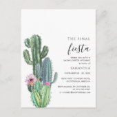 Bachelorette Weekend Party Cactus Succulents Uitnodiging Briefkaart (Voorkant)