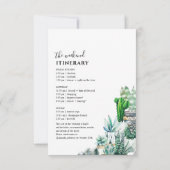Bachelorette Weekend Party en Itinerary Botanical Kaart (Achterkant)