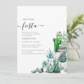 Bachelorette Weekend Party en Itinerary Cacti Kaart (Staand voorkant)