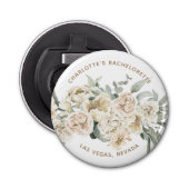 Bachelorette Weekend Party Favor Gepersonaliseerde Button Flesopener (Voorkant)