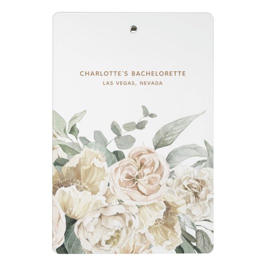 Bachelorette Weekend Party Favor Gepersonaliseerde Mini Klembord (Achterkant)