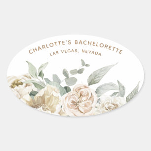 Bachelorette Weekend Party Favor Gepersonaliseerde Ovale Sticker