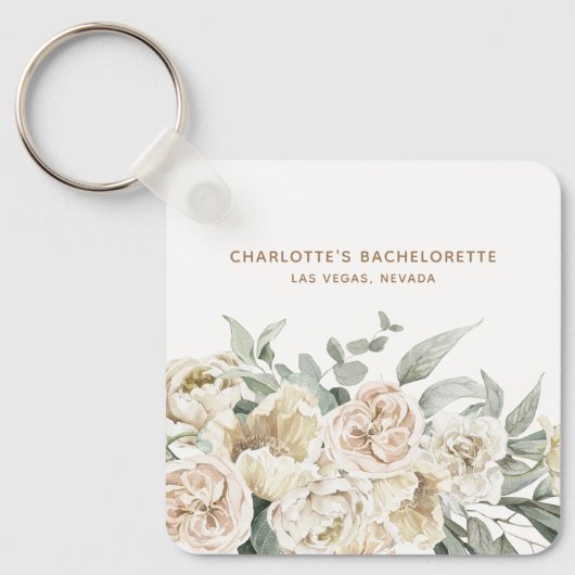 Bachelorette Weekend Party Favor Gepersonaliseerde Sleutelhanger (Voorkant)