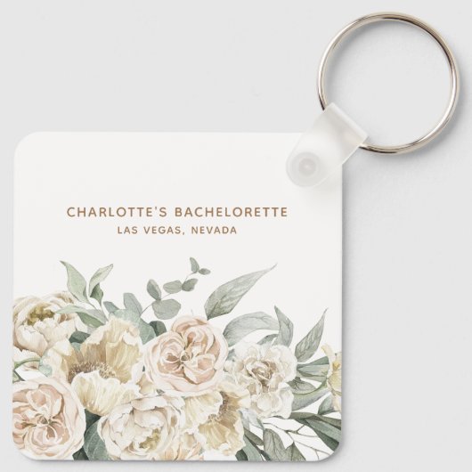 Bachelorette Weekend Party Favor Gepersonaliseerde Sleutelhanger (Achterkant)