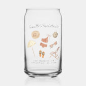 Bachelorette Weekend Party Favor Personalized Shot Blikvorm Glas (Voorkant)